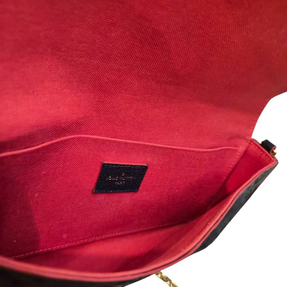 Authentic Louis Vuitton Monogram Empreinte Pochette Felicie Marine Rouge France - Picture 8 of 11